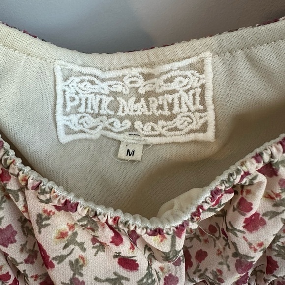 Pink Martini Floral Top with Red and White Details - Picture 7 of 13